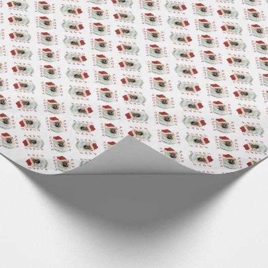 Chow Chow Santa Paws Geschenkpapier (Ecke)