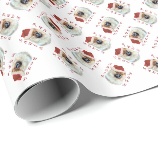 Chow Chow Santa Paws Geschenkpapier (Rolleneckpunkt)