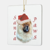 Chow Chow Santa Paws Keramikornament (Links)