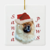 Chow Chow Santa Paws Keramikornament (Rückseite)