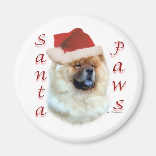 Chow Chow Santa Paws Magnet (Vorne)