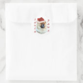 Chow Chow Santa Paws Runder Aufkleber (Tasche)