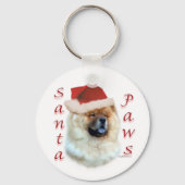 Chow Chow Santa Paws Schlüsselanhänger (Rückseite)