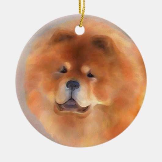 Chow-Chow-Schönheit Keramikornament (Vorne)