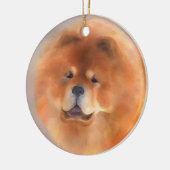 Chow-Chow-Schönheit Keramikornament (Links)