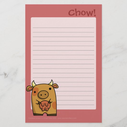 Chow-Chow Schreibens-Auflage Briefpapier (Vorderseite)