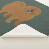 Chow Chow Sherpa Blanket Sherpadecke (3/4)