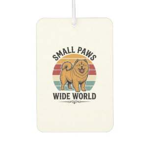 Chow Chow-Shirt Kleine Pfoten Weite Welt Vintage-H Autolufterfrischer