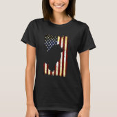 Chow chow Silhouette American Flag 4. Juli Cho T-Shirt (Vorderseite)