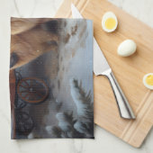 Chow Chow Snowy Sleigh Weihnachtsdekor Geschirrtuch (Viertel Falte)