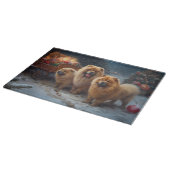 Chow Chow Snowy Sleigh Weihnachtsdekor Schneidebrett (Ecke)