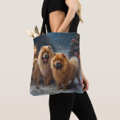 Chow Chow Snowy Sleigh Weihnachtsdekor Tasche (Von Nahem)