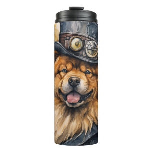 Chow Chow Steampunk-Hund Thermosbecher