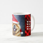 Chow Chow Tragen Weihnachtsmannmütze Weihnachtsges Kaffeetasse (VorderseiteRechts)