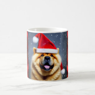 Chow Chow Tragen Weihnachtsmannmütze Weihnachtsges Kaffeetasse