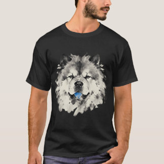Chow Chow-Tuschemalerei Nahaufnahme T-Shirt