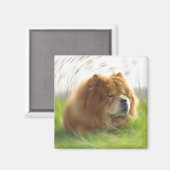 Chow-Chow Urlaub Magnet (Vorderseite/Rückseite)