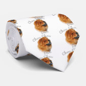 Chow Chow Vater 2 Krawatte (Gerollt)