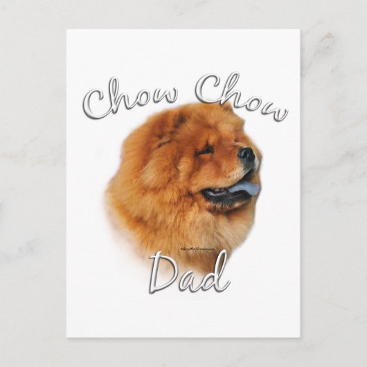 Chow Chow Vater 2 Postkarte (Vorderseite)