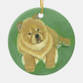 Chow-Chow Verzierung KUNST Keramikornament