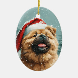 Chow Chow Vintag personalisierte Weihnachten Keramik Ornament