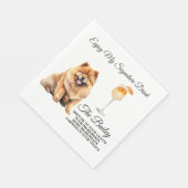 Chow Chow Wedding Signature Drink Serviette (Ecke)