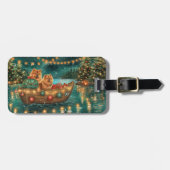 Chow Chow Weihnachten Feierliche Reise Gepäckanhänger (Vorderseite horizontal)