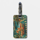 Chow Chow Weihnachten Feierliche Reise Gepäckanhänger (Rückseite vertikal)