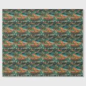 Chow Chow Weihnachten Feierliche Reise Geschenkpapier (Flach)