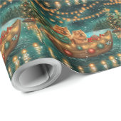 Chow Chow Weihnachten Feierliche Reise Geschenkpapier (Rolleneckpunkt)