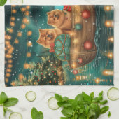 Chow Chow Weihnachten Feierliche Reise Geschirrtuch (Gefaltet)