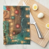 Chow Chow Weihnachten Feierliche Reise Geschirrtuch (Viertel Falte)