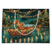 Chow Chow Weihnachten Feierliche Reise Große Geschenktüte (Vorderseite)