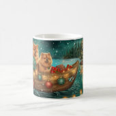 Chow Chow Weihnachten Feierliche Reise Kaffeetasse (Mittel)