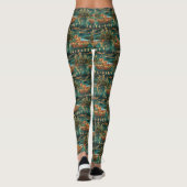 Chow Chow Weihnachten Feierliche Reise Leggings (Rückseite)
