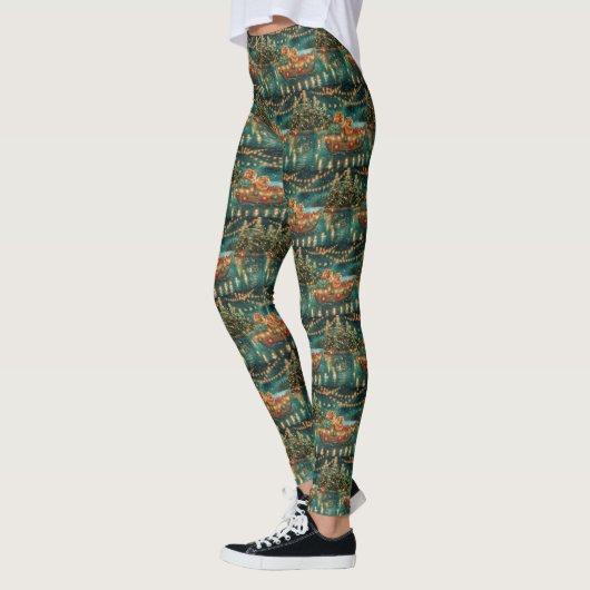 Chow Chow Weihnachten Feierliche Reise Leggings (Links)