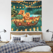 Chow Chow Weihnachten Feierliche Reise Leinwanddruck (Insitu (Schlafzimmer))