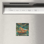 Chow Chow Weihnachten Feierliche Reise Magnet (In Situ (Geschirrspüler))