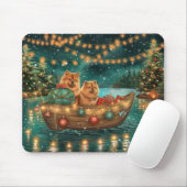 Chow Chow Weihnachten Feierliche Reise Mousepad (Mit Mouse)