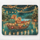 Chow Chow Weihnachten Feierliche Reise Mousepad (Vorne)