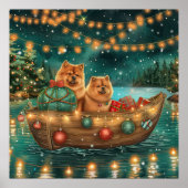 Chow Chow Weihnachten Feierliche Reise Poster (Vorne)