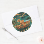 Chow Chow Weihnachten Feierliche Reise Runder Aufkleber (Umschlag)