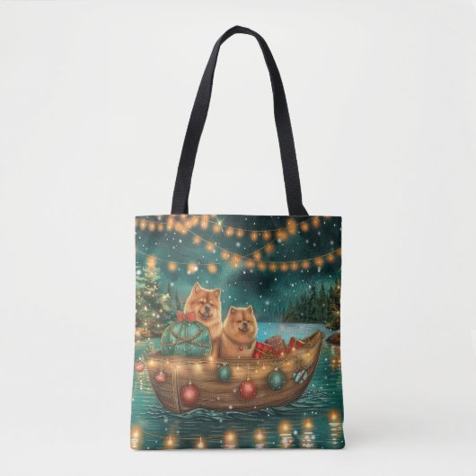 Chow Chow Weihnachten Feierliche Reise Tasche (Vorderseite)
