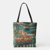 Chow Chow Weihnachten Feierliche Reise Tasche (Rückseite)