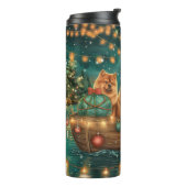 Chow Chow Weihnachten Feierliche Reise Thermosbecher (Nach links gedreht)