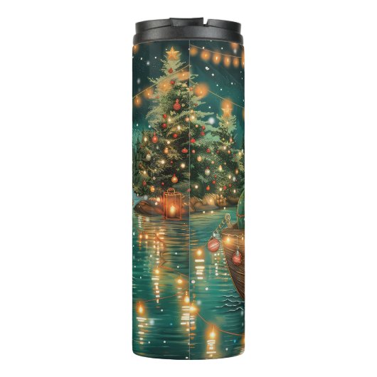 Chow Chow Weihnachten Feierliche Reise Thermosbecher (Rückseite)