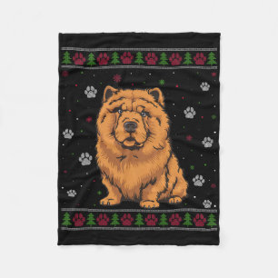 Chow Chow Weihnachten Sweater Xmas Haustier Hund L Fleecedecke