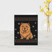 Chow Chow Weihnachten Sweater Xmas Haustier Hund L Karte (Gelbe Blume)