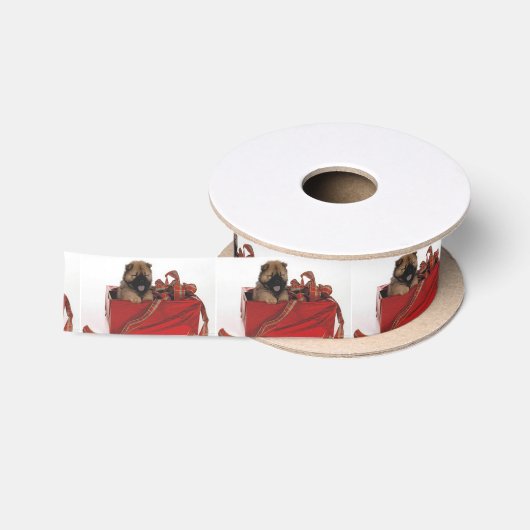 Chow-Chow Weihnachten und Bögen Satinband (Spule)