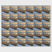Chow Chow Weihnachtsboot-Feiertag Geschenkpapier (Flach)